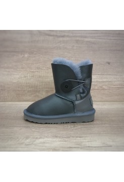 UGG Baby Bailey Button Leather grey